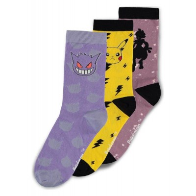 Pokémon Socks 3 packs Crew Zokni 43-46