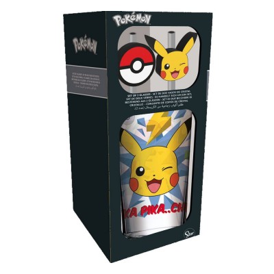 Pokémon Glass Tumbler with Straws 485ml Pohár