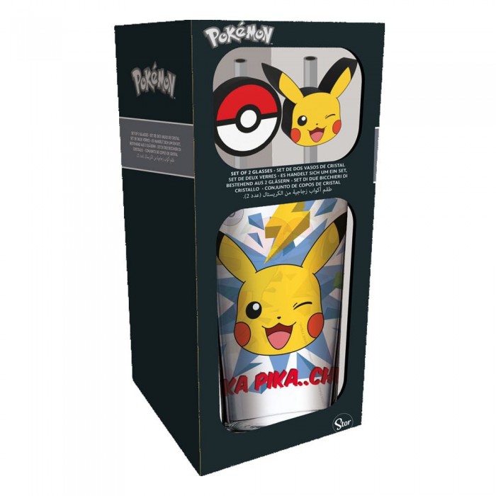 Pokémon Glass Tumbler with Straws 485ml Pohár