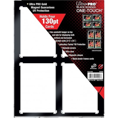 One Touch 130pt 4-cards Black Boarder Mégneses tok